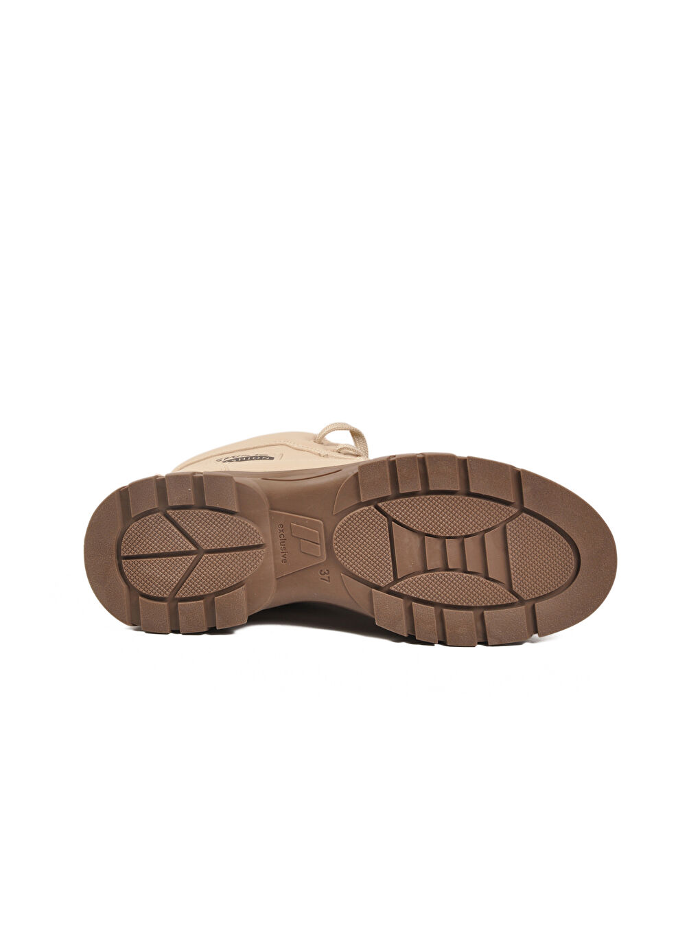 Bej İçi Kürklü Kaymaz Taban Fermuarlı Bağcıklı Kadın Bot 24090 Z-4