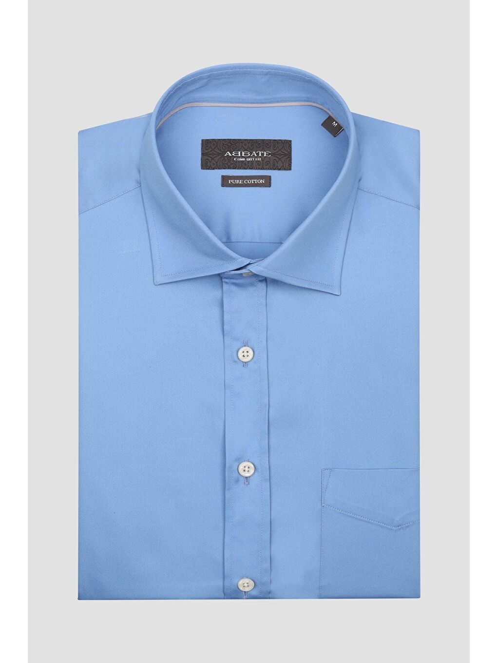 Leonardo Saten Pamuklu Comfort Fit Koyu Mavi Klasik Yaka Erkek Düz %100 Pamuk Gömlek-4