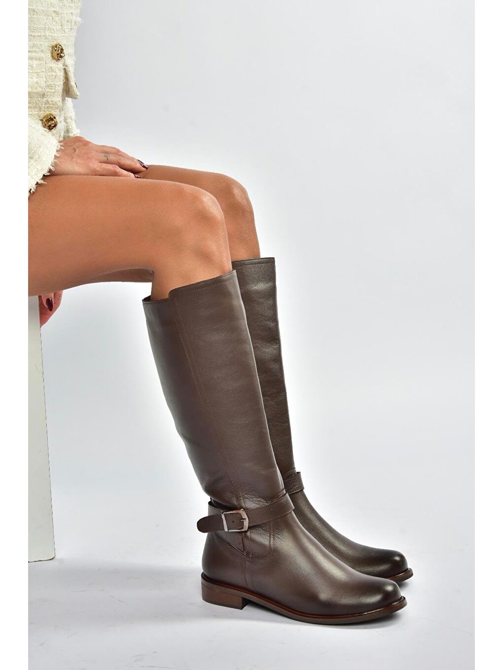 Kahverengi Kadın Çizme V398750603-2