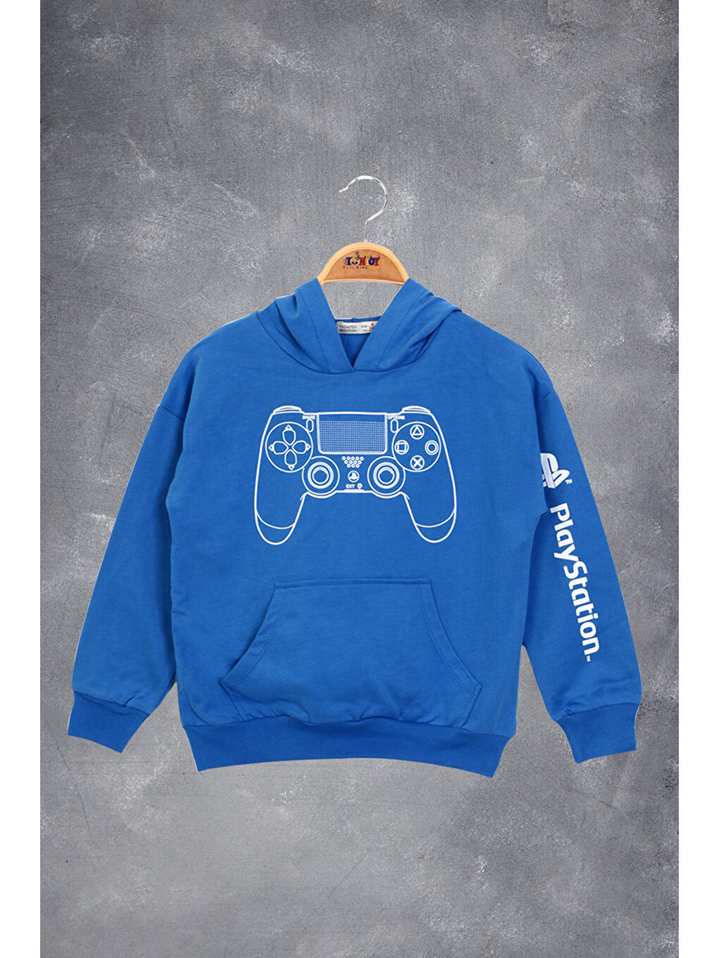 Mavi Erkek Çocuk Konsol Baskılı Sweatshirt-1