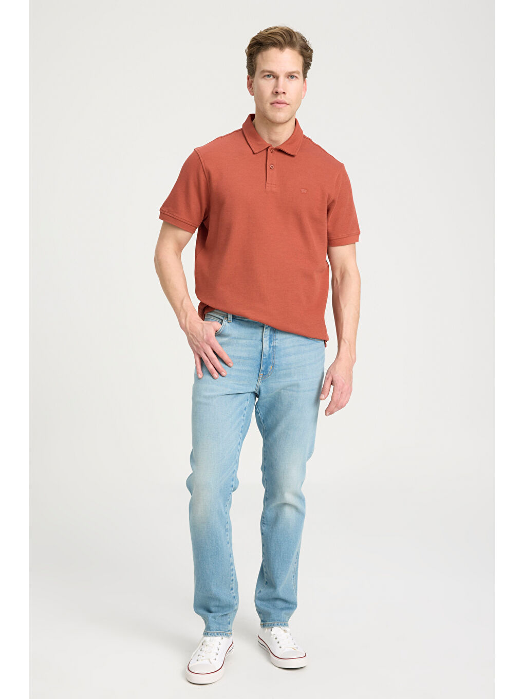 Regular Fit Düşük Bel Dar Paça Açık Mavi Texas Tapered Jean Pantolon