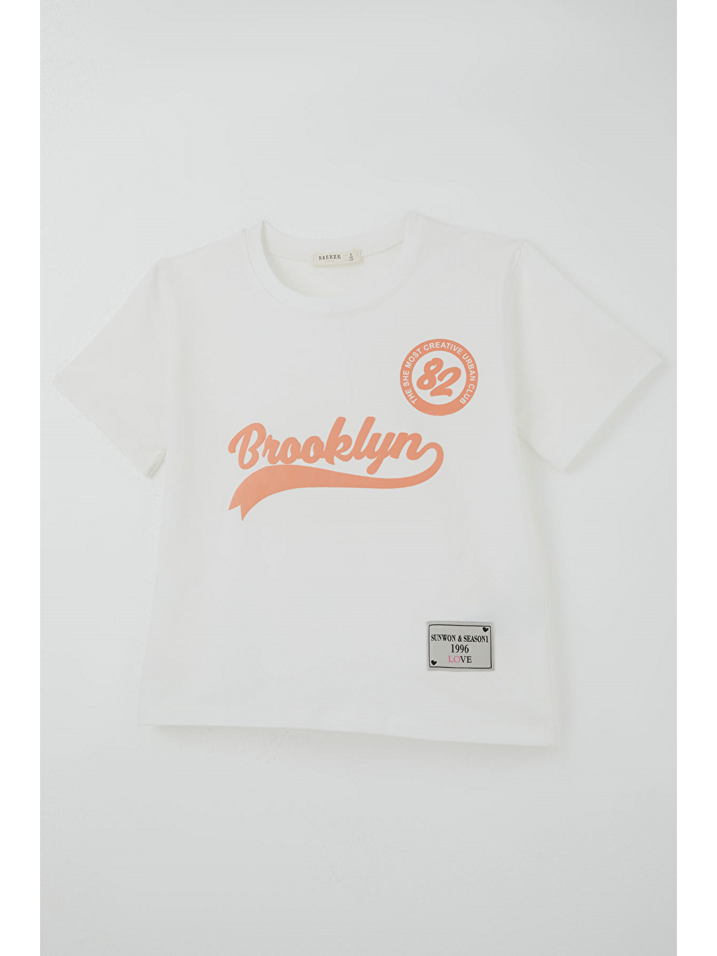 Kız Çocuk Pantolonlu Takım Brooklyn Yazı Baskılı Bağcıklı Ekru (8-14 Yaş)-5