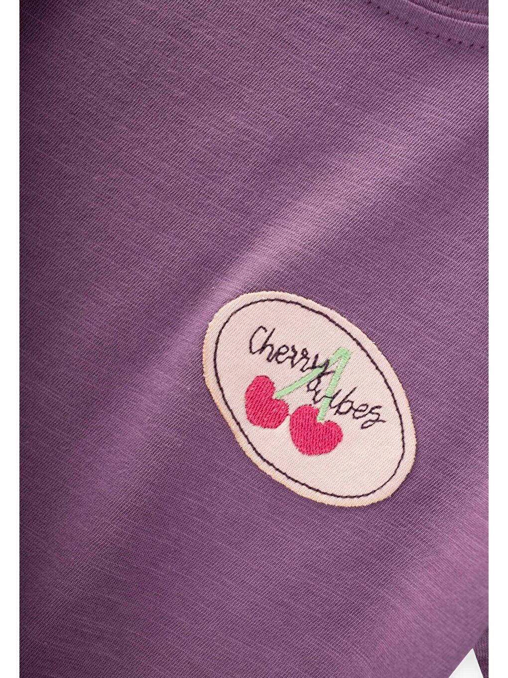 Taylı T-Shirt Takım 1-8 Yaş Mor-2