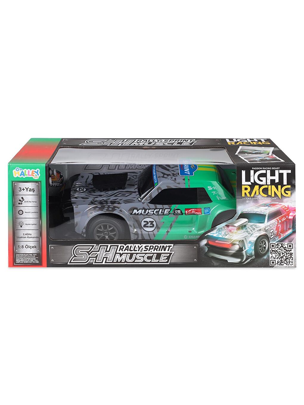 Seher Oyuncak 1:8 Uzaktan Kumandalı Araba Işıklı Full Fonksiyon Şarjlı - Yeşil-2