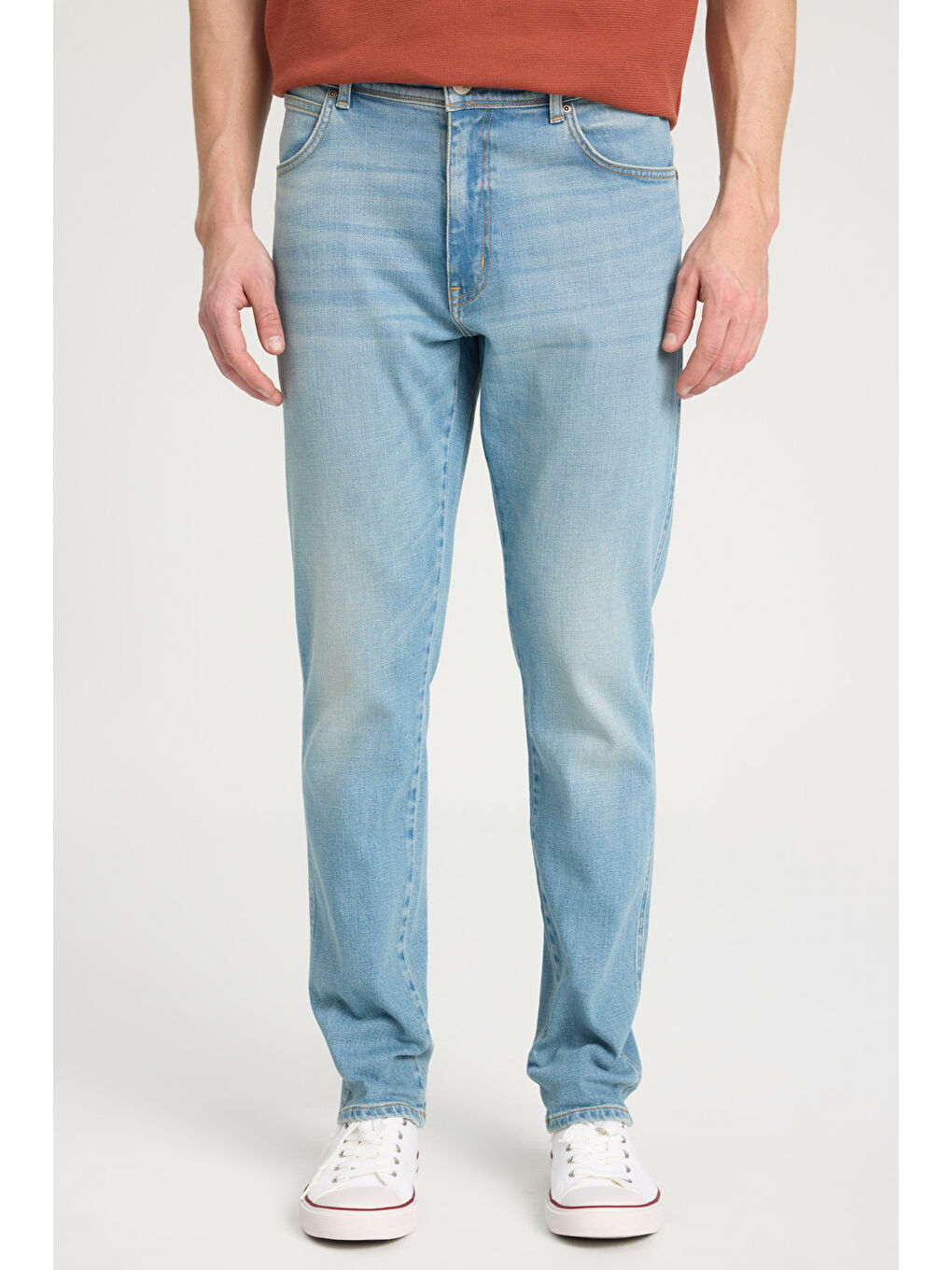 Regular Fit Düşük Bel Dar Paça Açık Mavi Texas Tapered Jean Pantolon-3