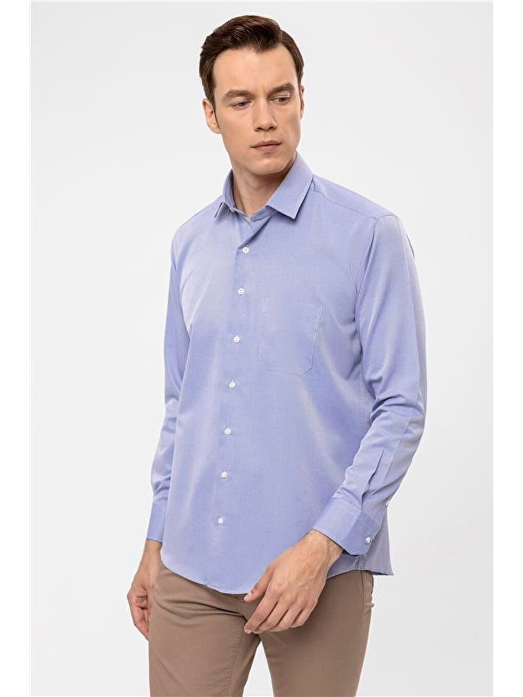 Mavi Regular Armürlü Klasik Yaka Gömlek-1