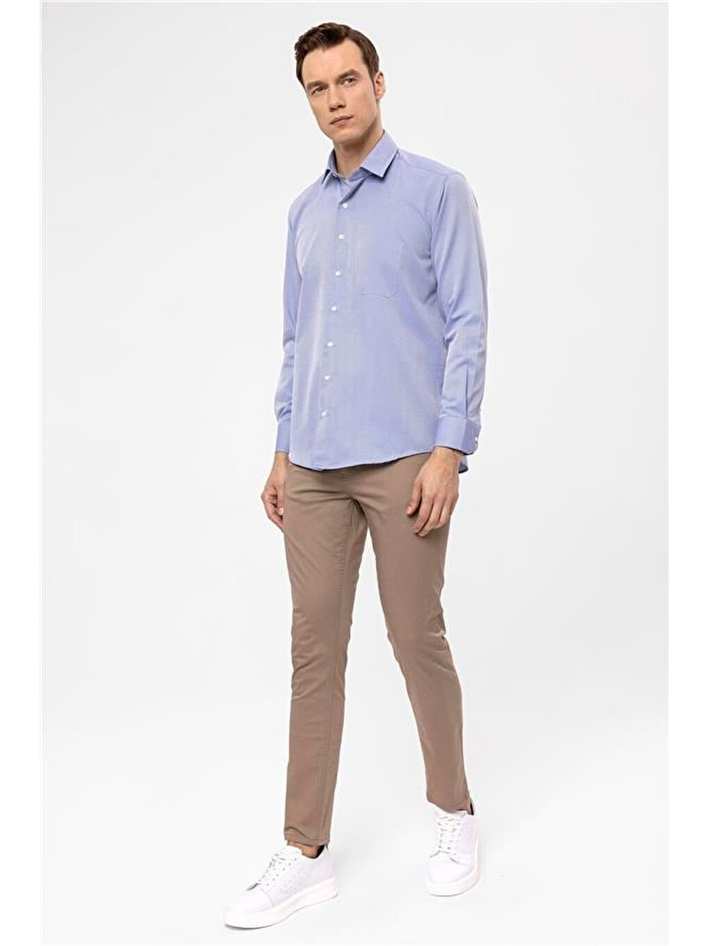 Mavi Regular Armürlü Klasik Yaka Gömlek-2