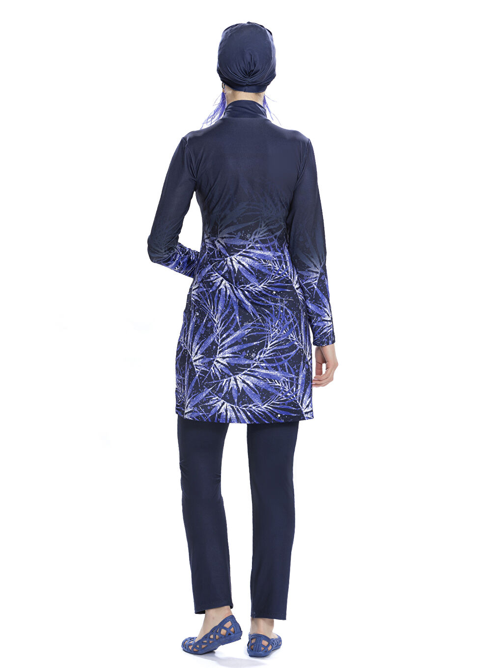 Elastanlı Tam Kapalı Tesettür Mayo 279-521 Lacivert-1