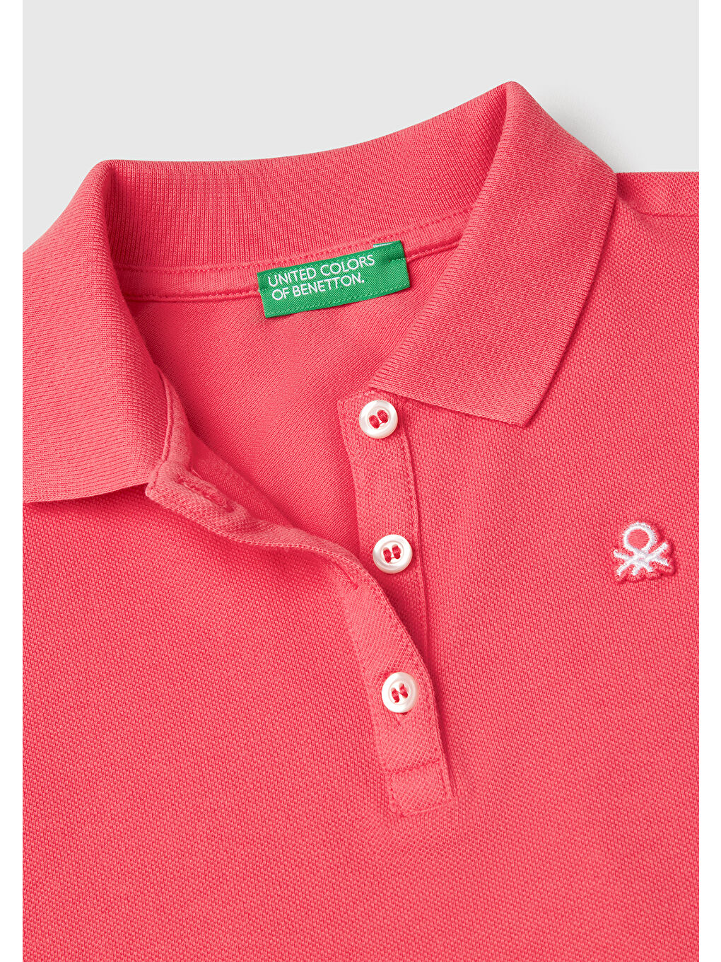 Kız Çocuk Fuşya Logolu Pike Polo Tişört-2