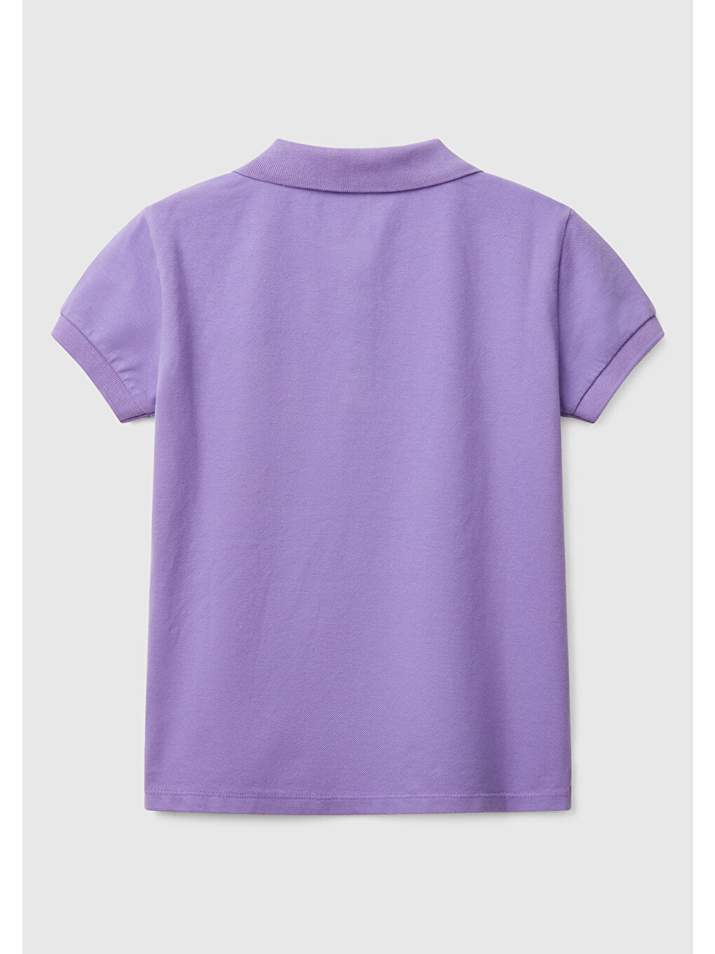 Kız Çocuk Mor Logolu Pike Polo Tişört-1
