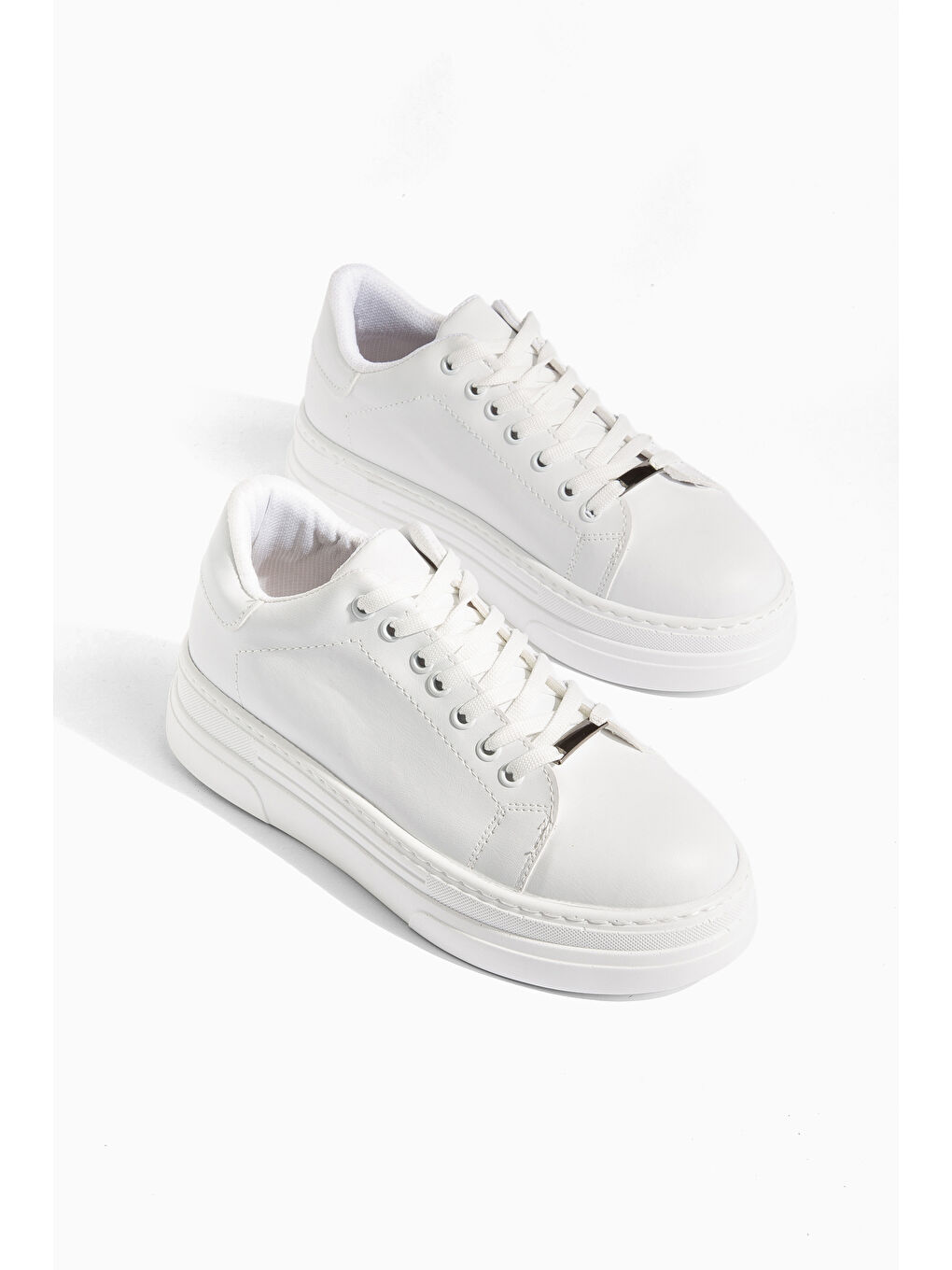 Beyaz D0718 Günlük Ortopedik Kadın Sneaker Spor Ayakkabı