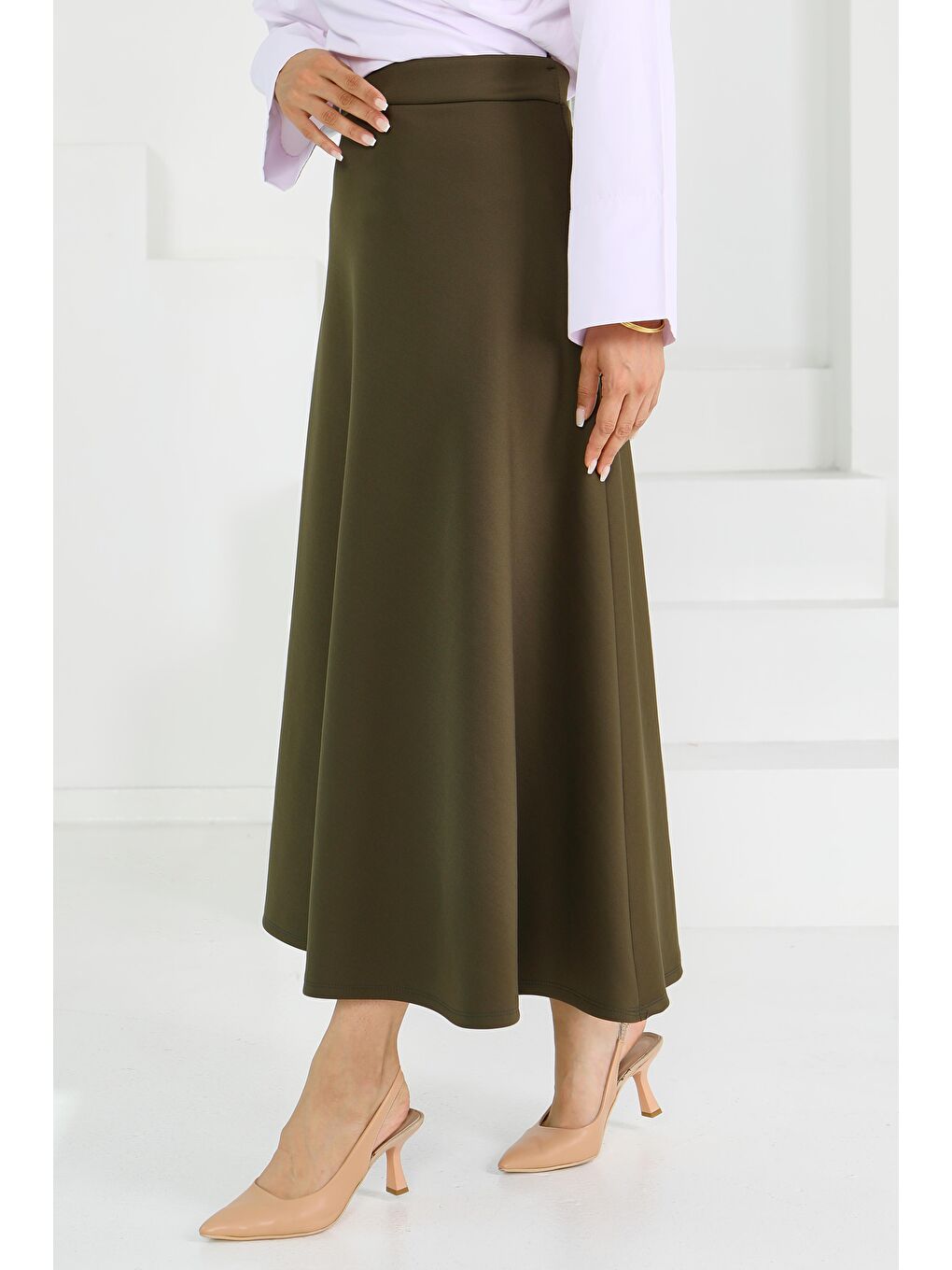 Puff Scuba Çan Etek Haki - 27615-1