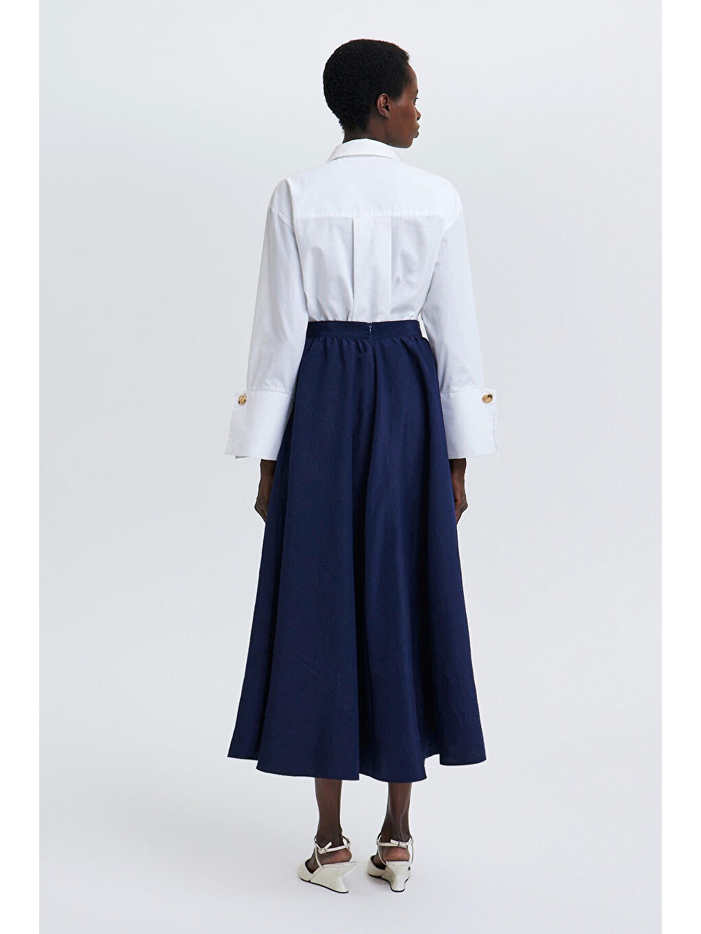 Lacivert Kupra Etek-4