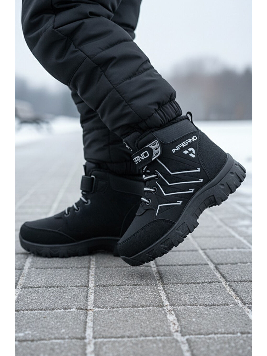 Kız Çocuk Gri İçi Pelüş Suni Deri Bot - 28030-GRI-1