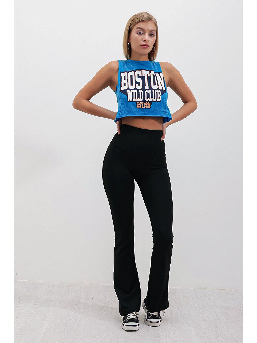 Siyah Oysho Geniş Kemer İspanyol TAYT-1