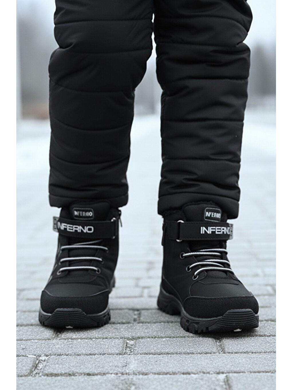 Kız Çocuk Gri İçi Pelüş Suni Deri Bot - 28030-GRI-2