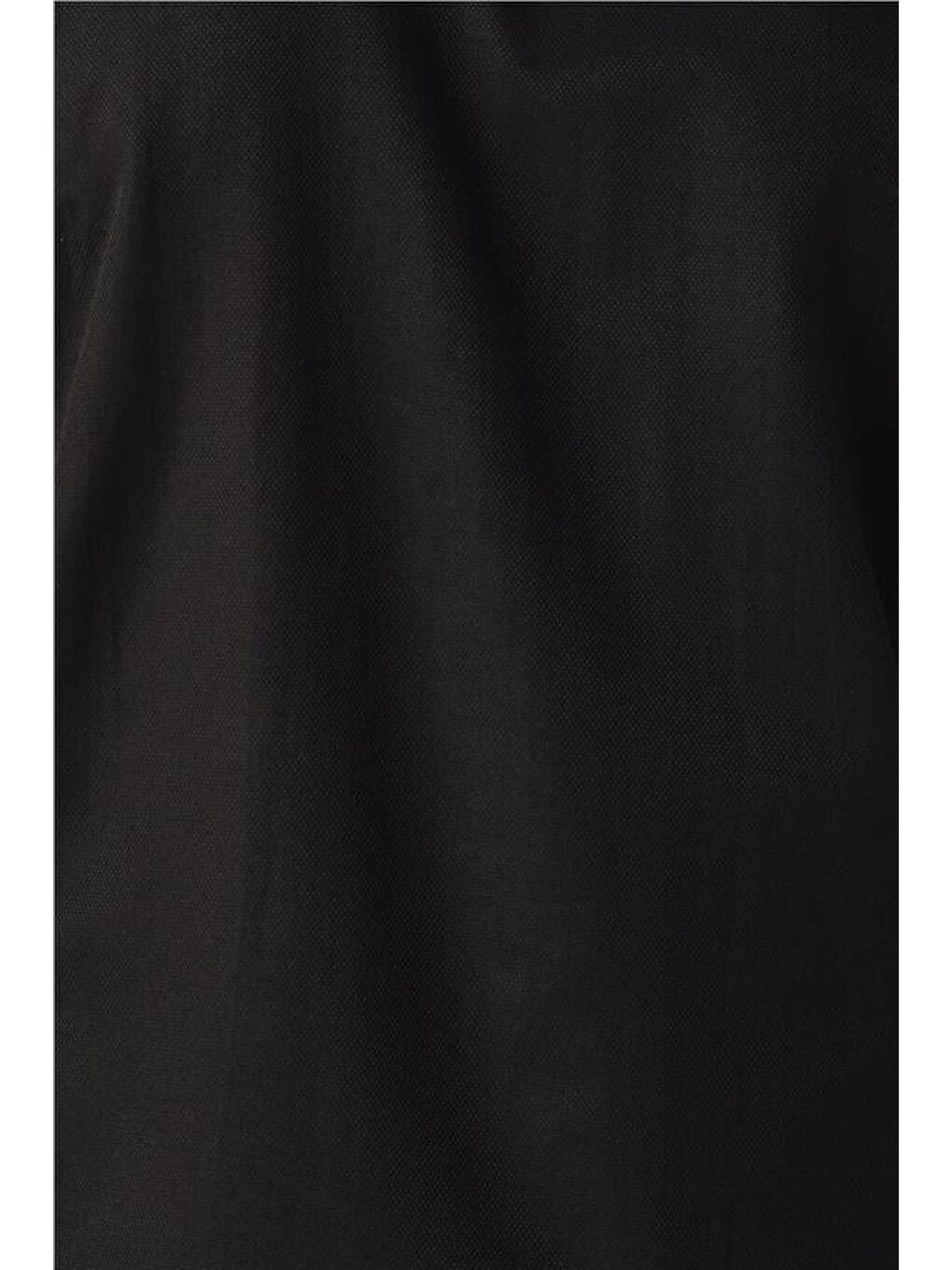 Siyah Regular Armürlü Klasik Yaka Gömlek-5