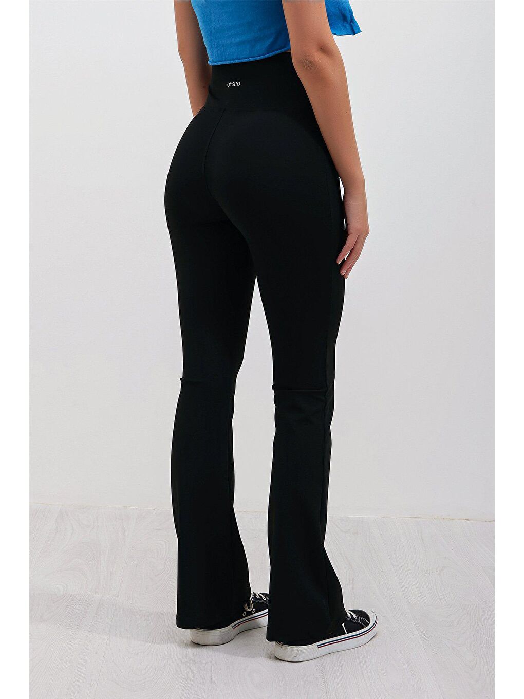 Siyah Oysho Geniş Kemer İspanyol TAYT-3