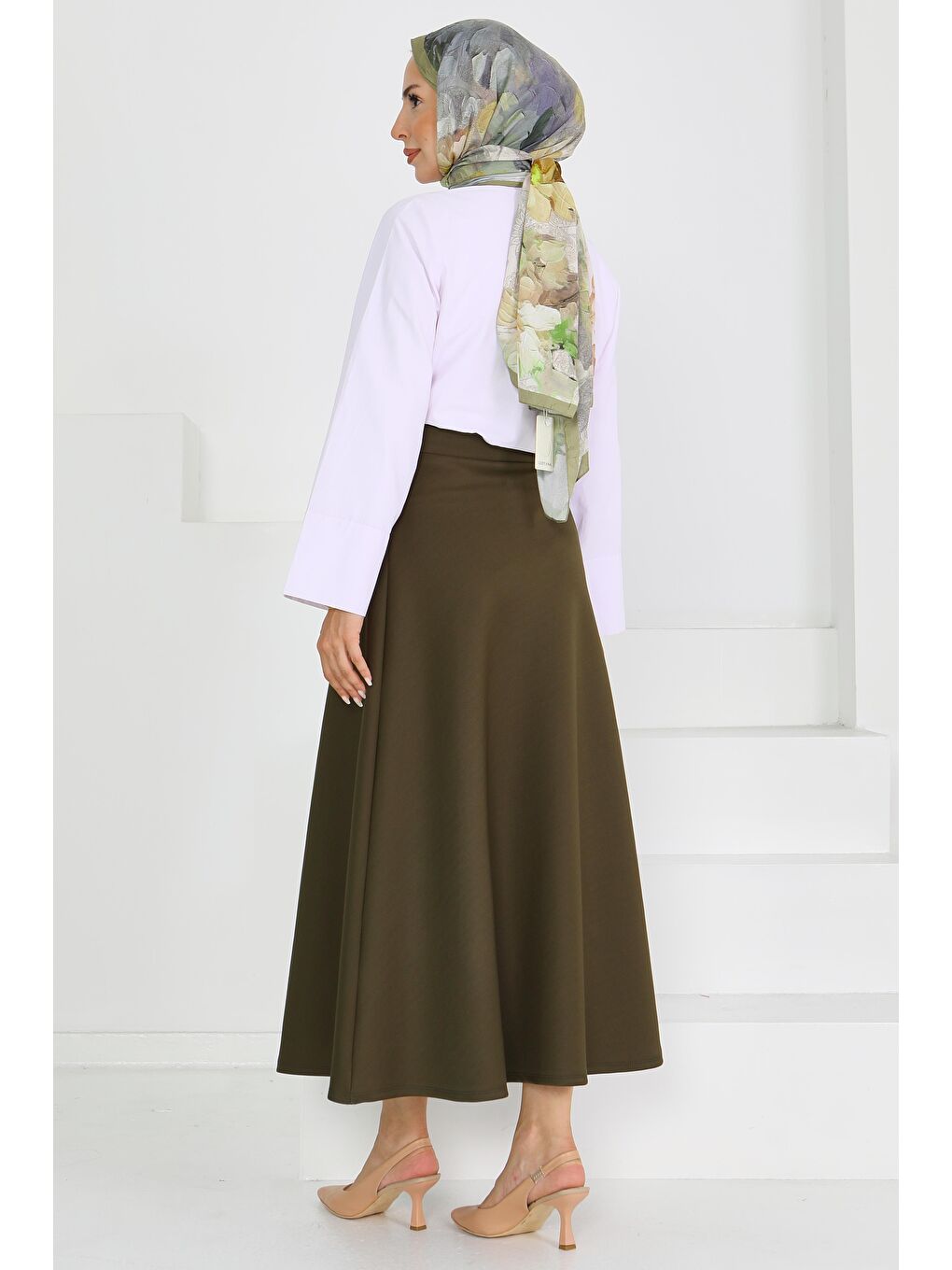 Puff Scuba Çan Etek Haki - 27615-4