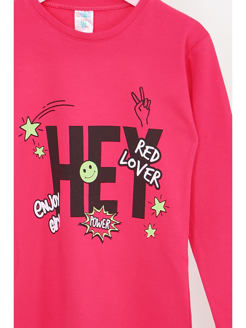 Fuşya Kız Çocuk Fusya Uzun Kollu Baskılı Penye Badi - 27701-1