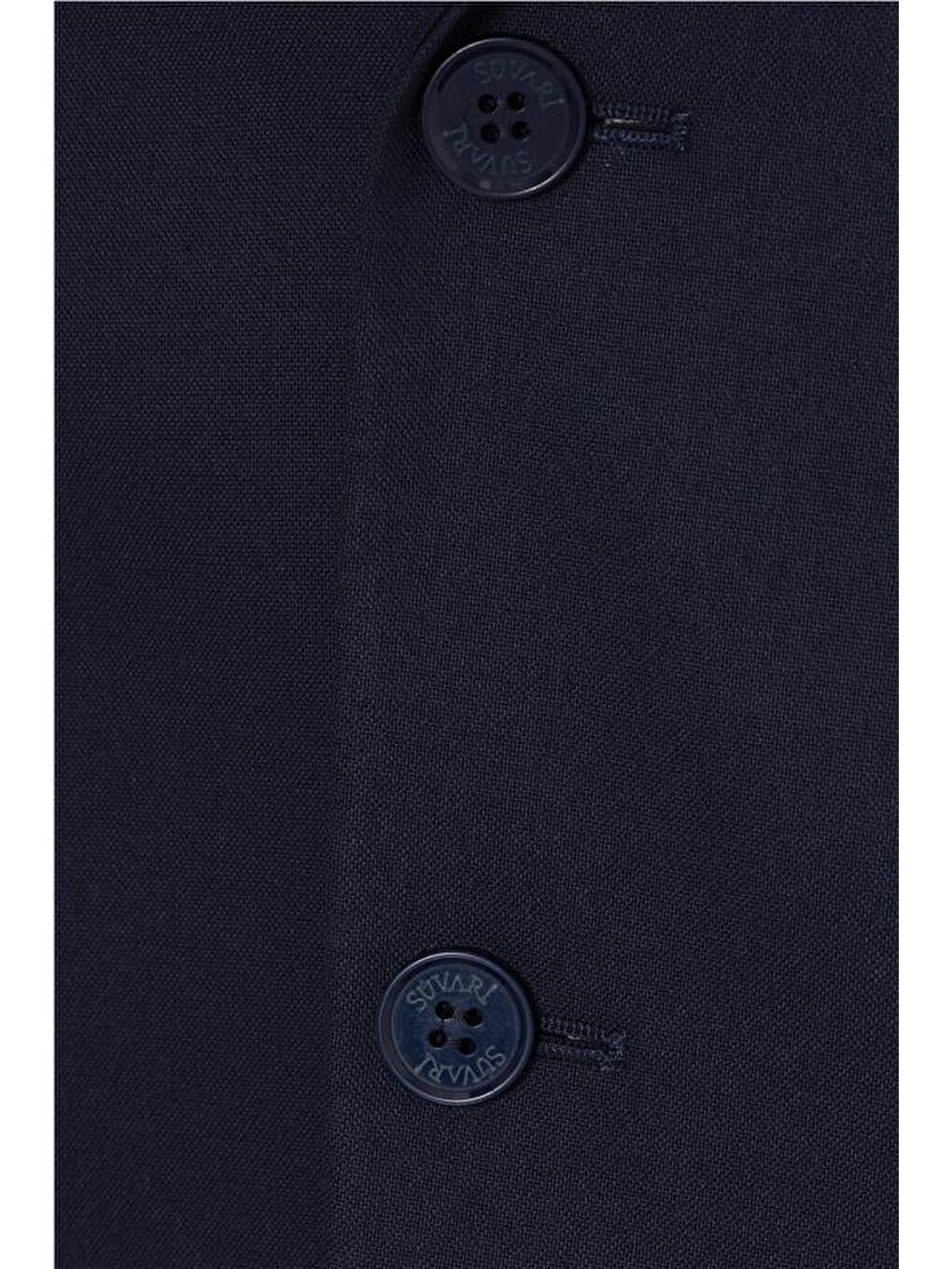 Lacivert Regular Düz Mono Yaka 4 Drop Takım Elbise-2