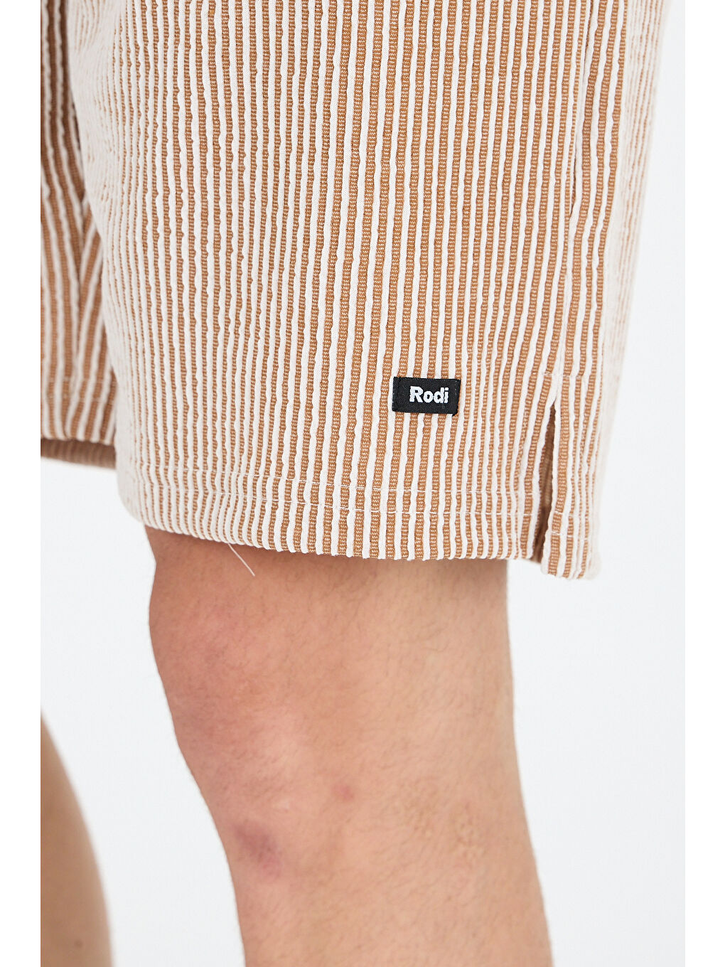 Kahverengi Erkek Yan Cepli Esnek Spor Şort | Rahat Kalıp Günlük Şort | Yazlık Hafif ve Şort 2239-2