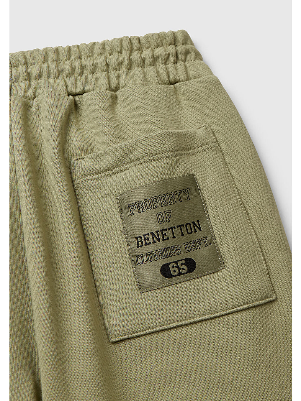 Erkek Çocuk Haki Logolu Arka Cep Detaylı Beli Lastikli Manşetli Eşofman Altı-2