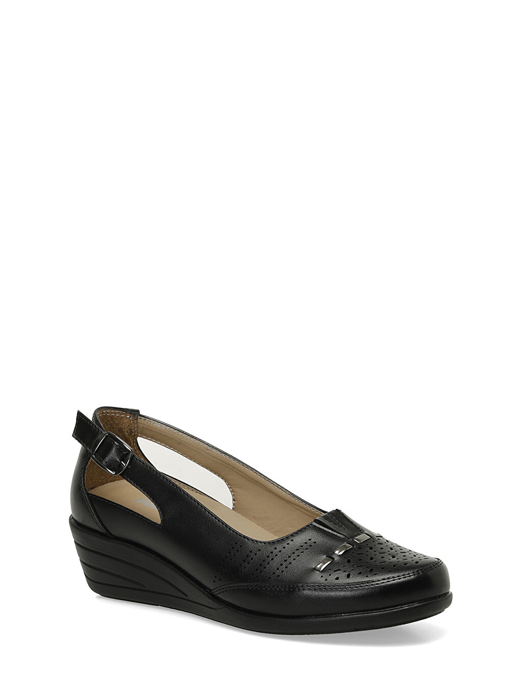 166742.Z5FX Siyah Kadın Dolgu Topuk Ayakkabı-1