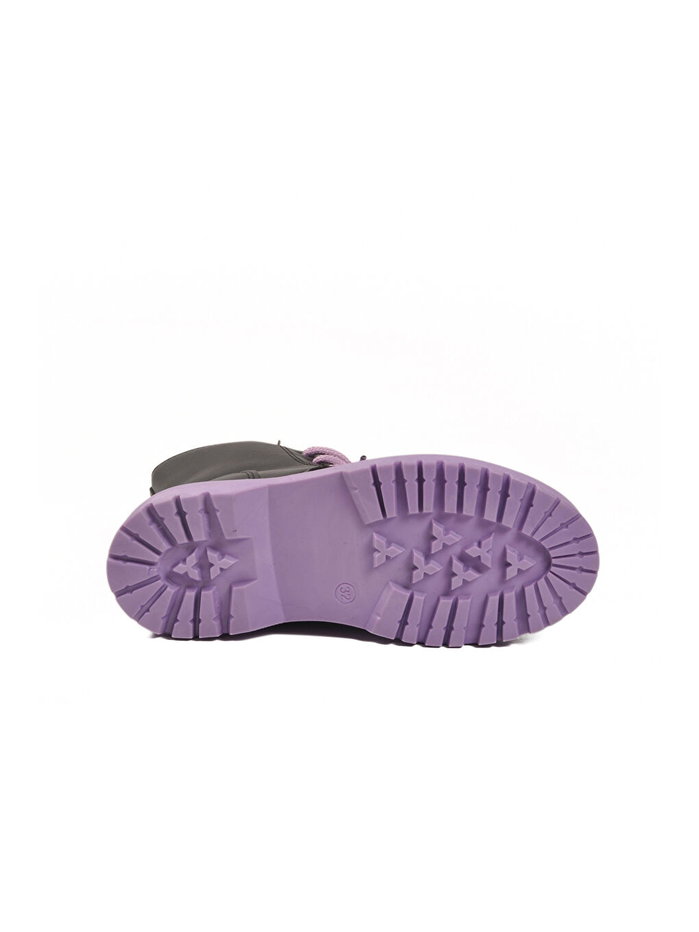 Siyah Mor İçi Polarlı Bağcıklı Fermuarlı Kaymaz Kız Çocuk Bot Dale 05 F-4