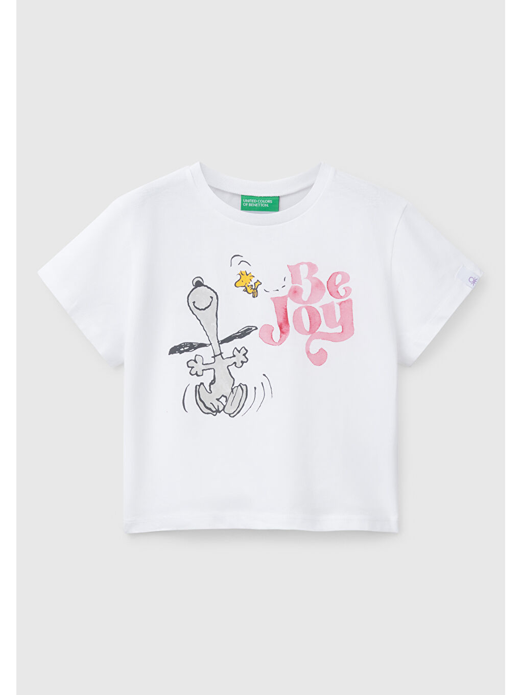 Kız Çocuk Beyaz Peanuts Baskılı Tişört