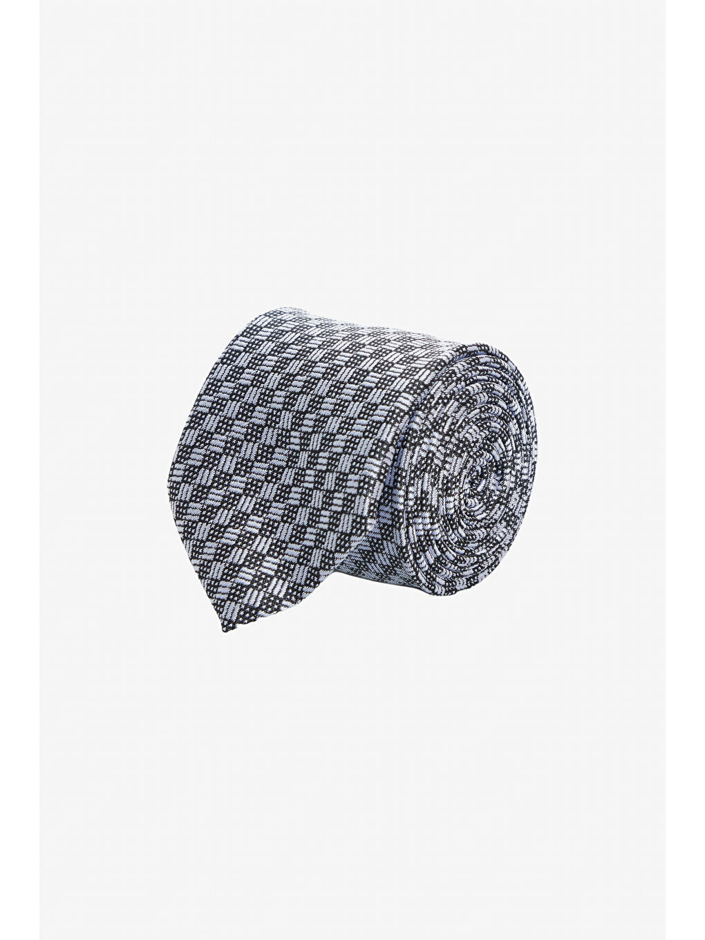 Erkek Gri-Siyah Desenli Kravat