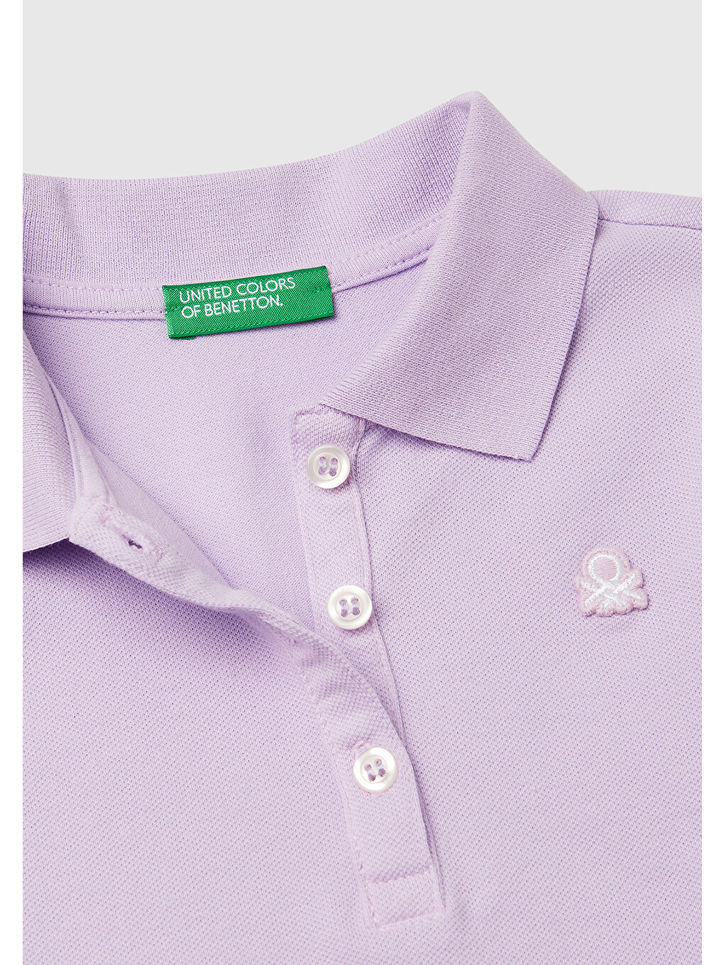 Kız Çocuk Lila Logolu Pike Polo Tişört-2