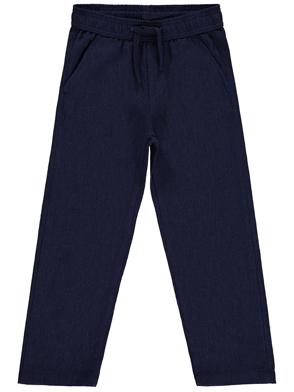 Boys Kendinden Desenli 10-13 Yaş Pantolon - Lacivert