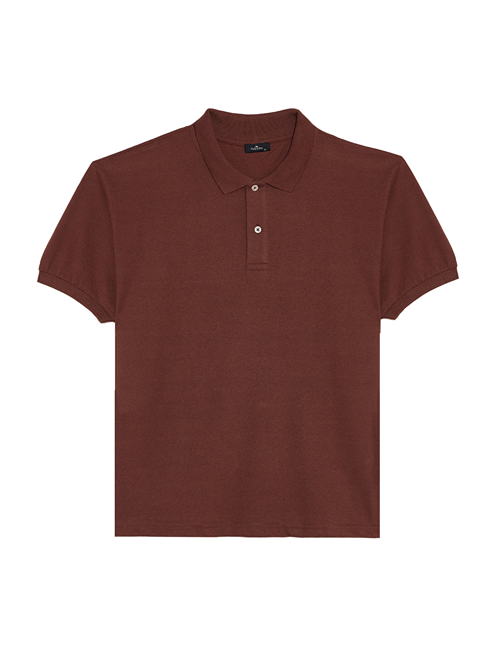 Karışık Erkek 5'Li Paket Gri-Kahverengi-Kırmızı-Siyah-Taş Regular Fit Pamuklu Düz Pike Polo Yaka Tişört-4