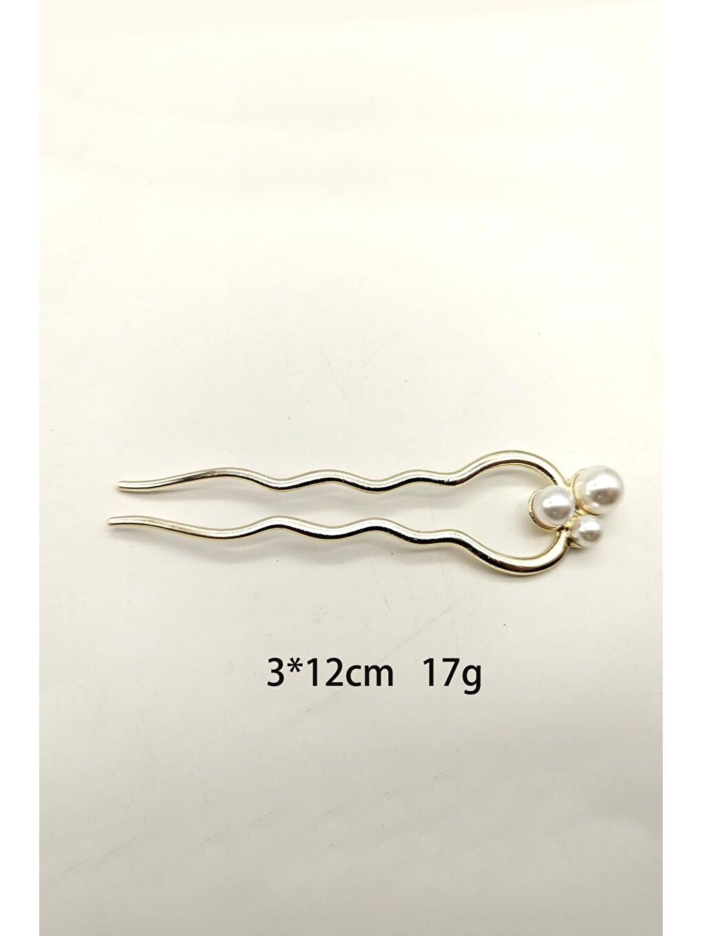 Gri İnci Detaylı Topuz Tokası