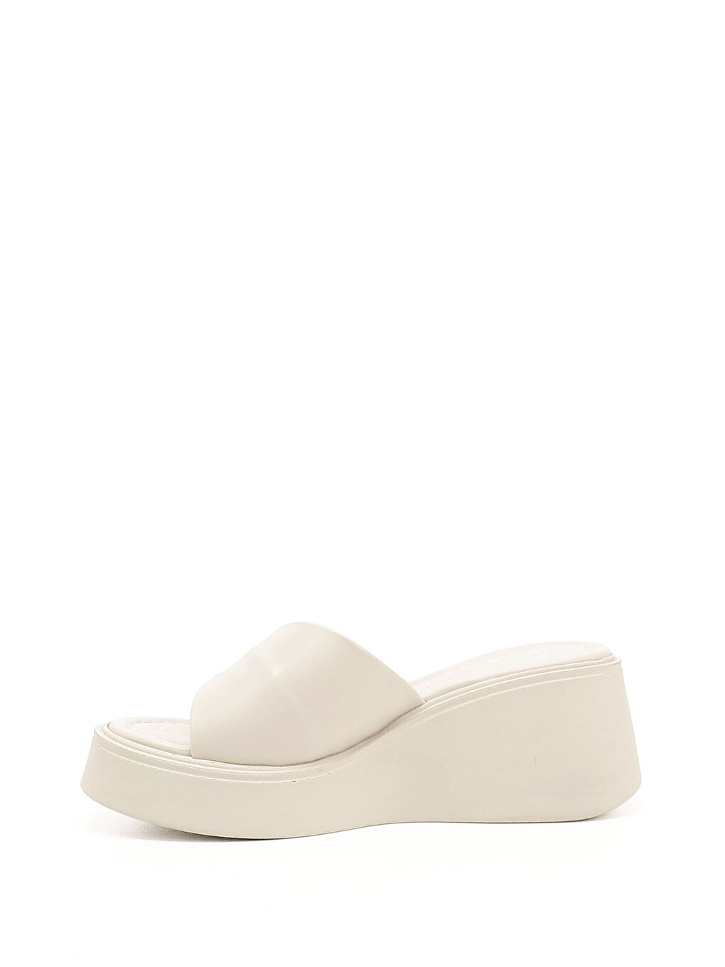 Bej Kadın BEJ-CAMEL Dolgu Topuklu Terlik-2