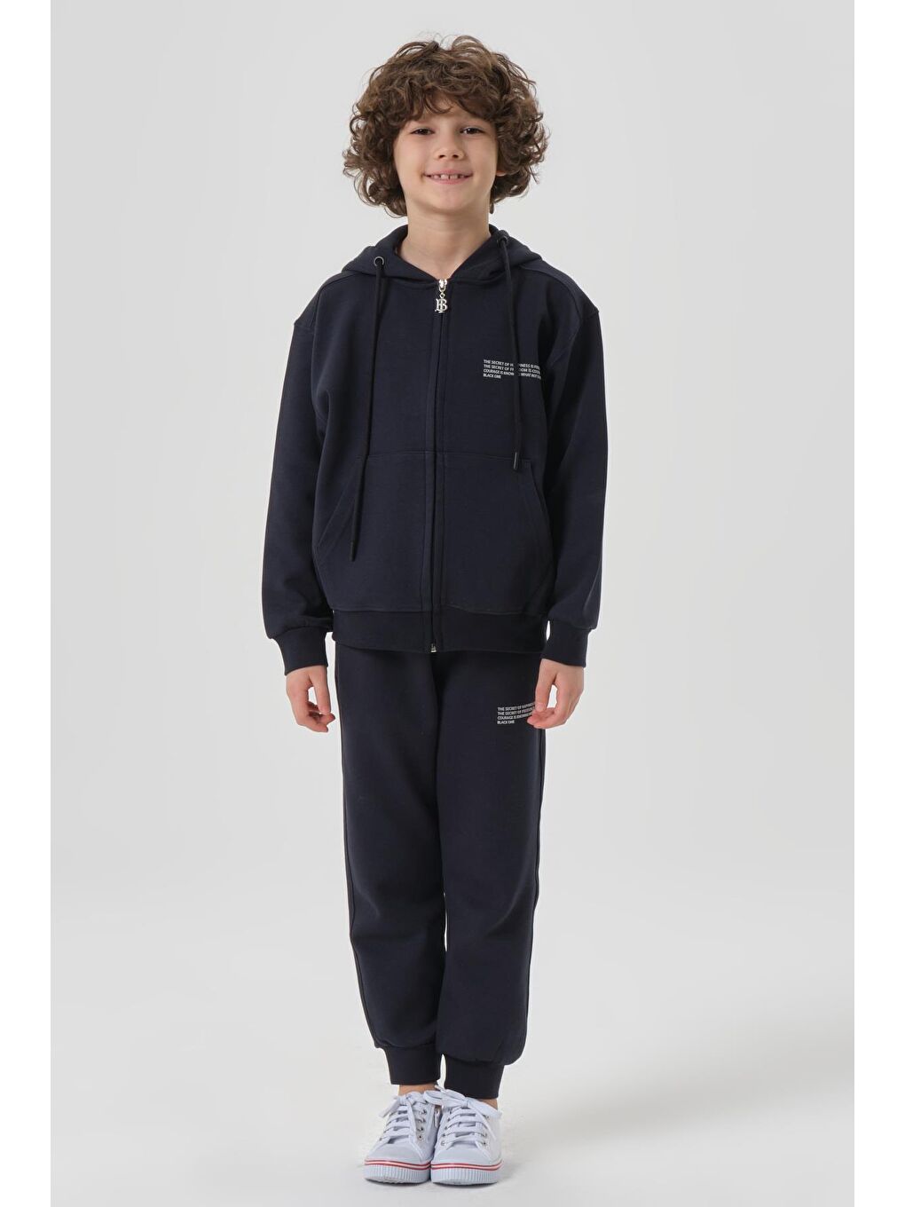 Siyah Mevsimlik Erkek Çocuk Eşofman Takımı-6