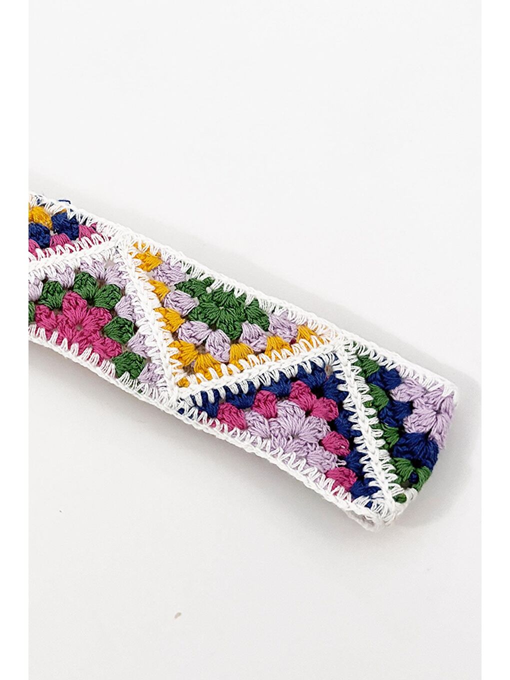 Yeşil Tığ Örgülü Soft Saç Bandı-4