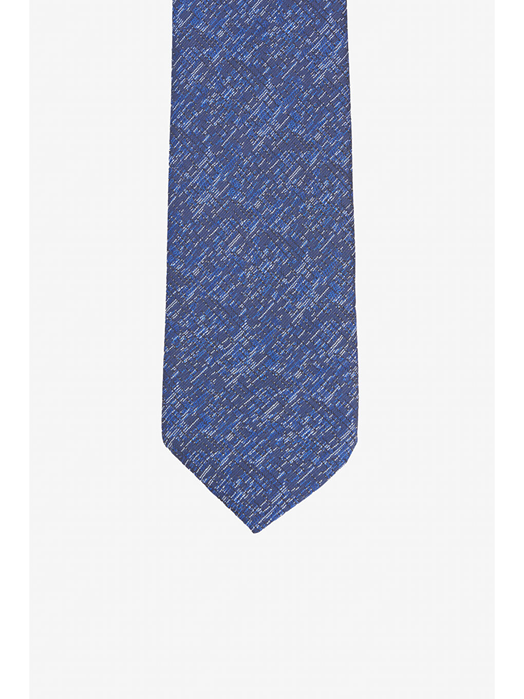 Erkek Lacivert-Mavi Desenli Kravat-1