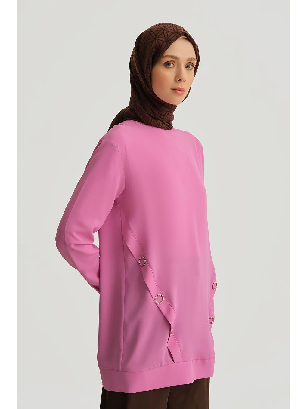 Aksesuar Detaylı Tunik 25Yt415 Pembe-2