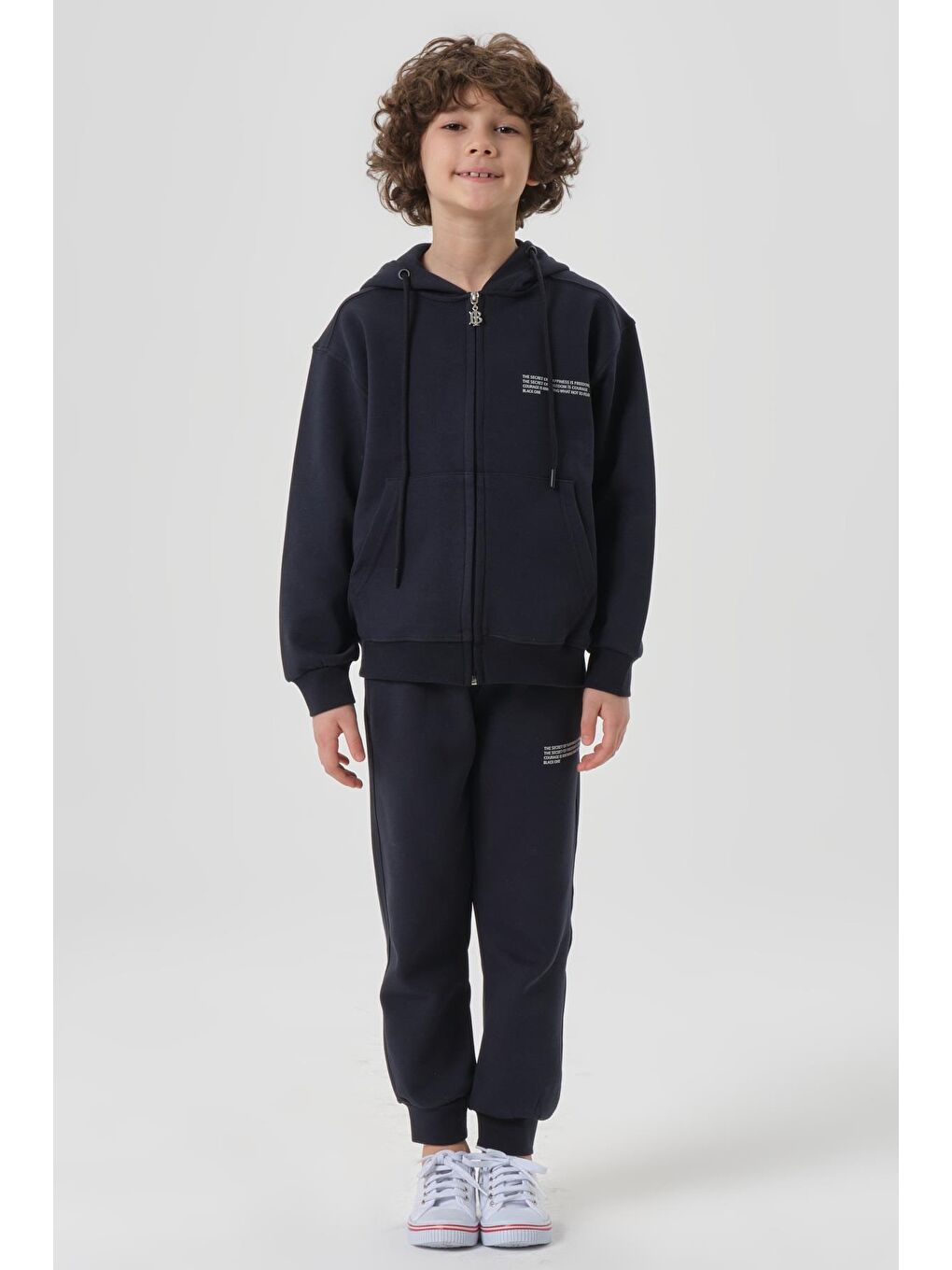 Siyah Mevsimlik Erkek Çocuk Eşofman Takımı-9