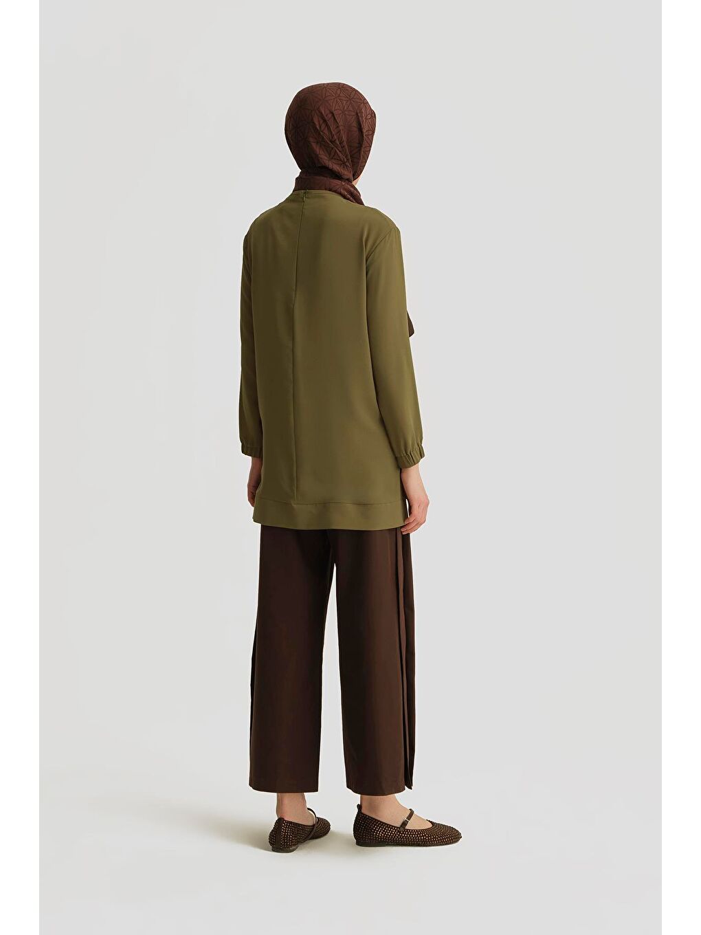Aksesuar Detaylı Tunik 25Yt415 Yağ Yeşili-4