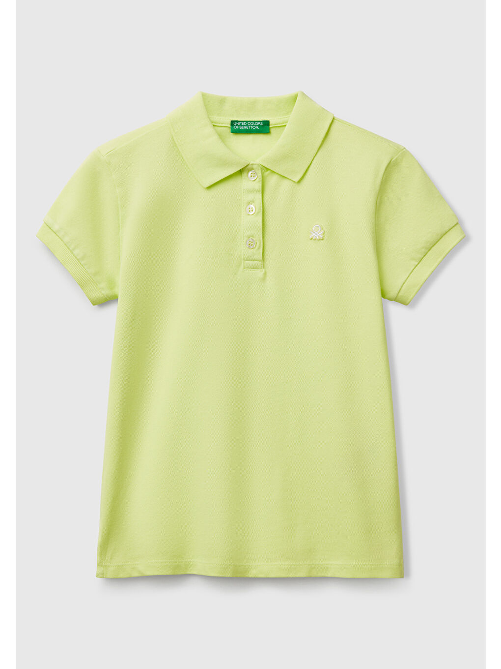 Kız Çocuk Sarı Logolu Pike Polo Tişört