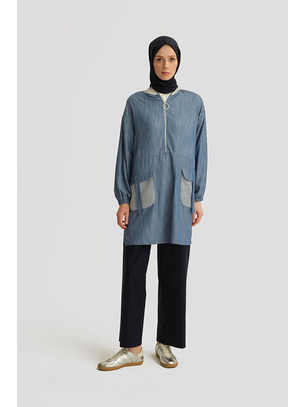 Mavi Trend Tunik 24Yt473 İndigo-2