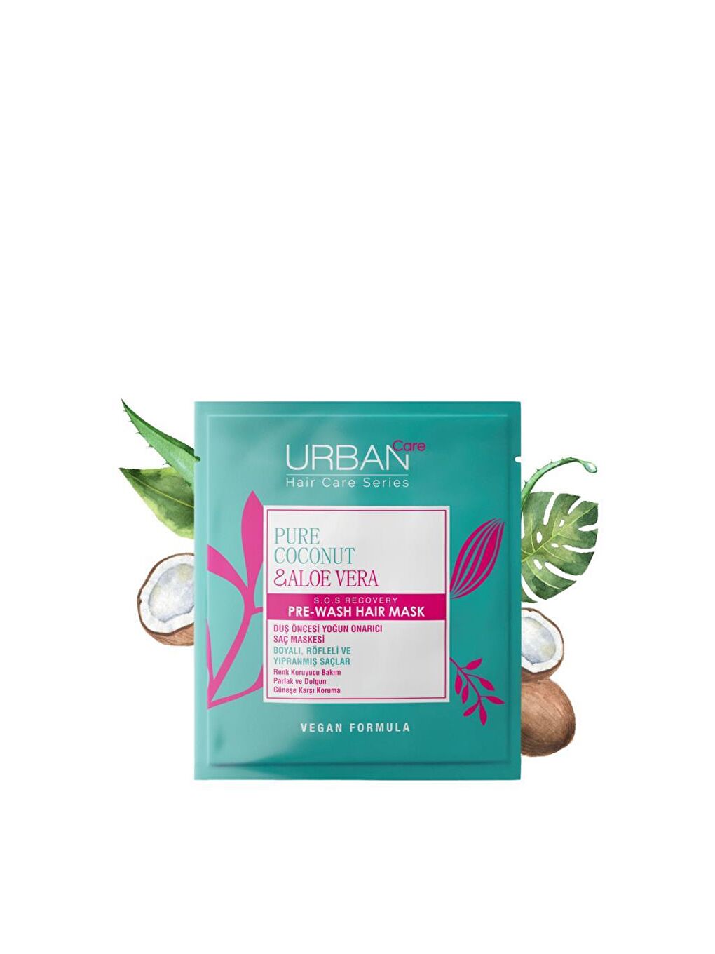 Urban Care Pure Coconut&Aloe Vera Boyalı Saçlara Özel Renk Koruyucu Duş Öncesi Maske-50ML-Vegan - 2