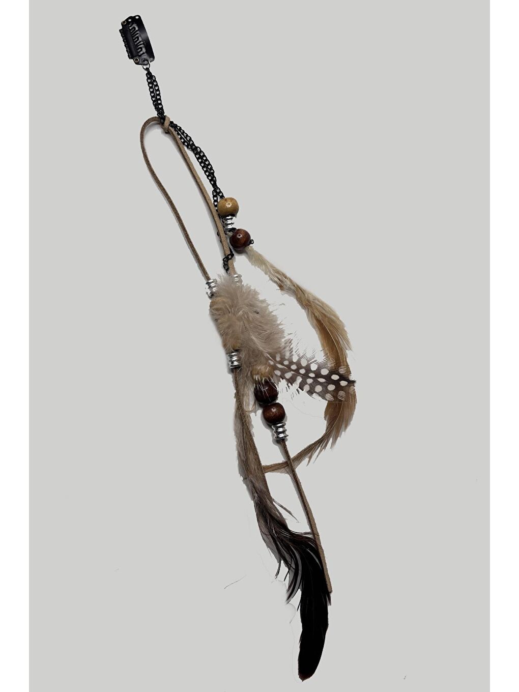 Bej Bohem Tüylü Saç Zinciri Rasta Saç İpi-2