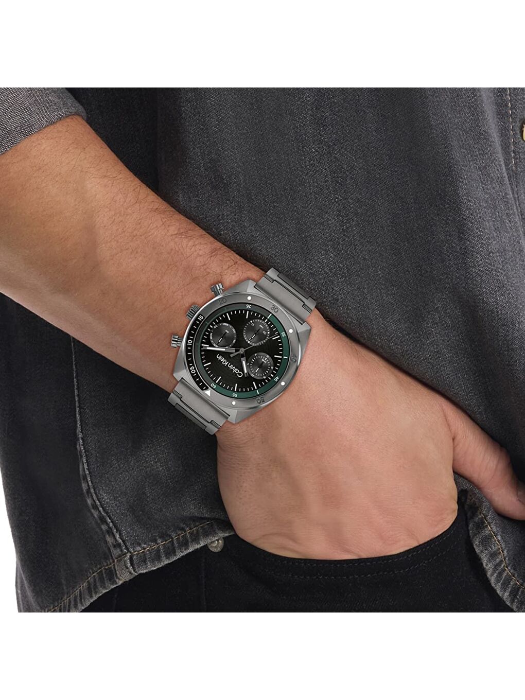 Gri CK25200466 Erkek Kol Saati-3