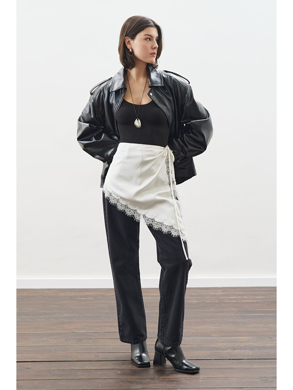 Dantel Şeritli Bel Aksesuar Ekru-1