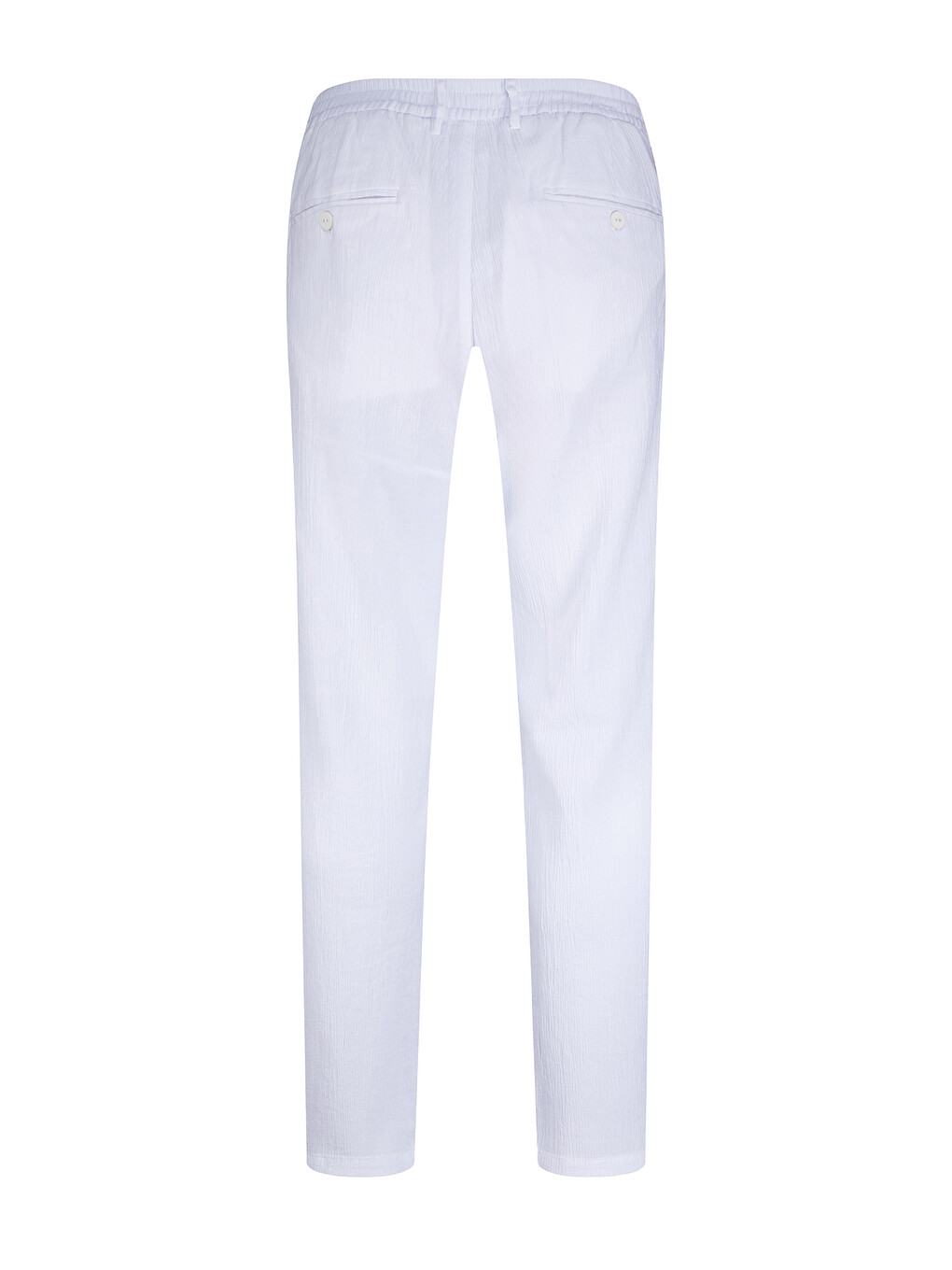 Beyaz Regular Fit Yandan Cepli 100% Pamuk Jogger Pantolon-2