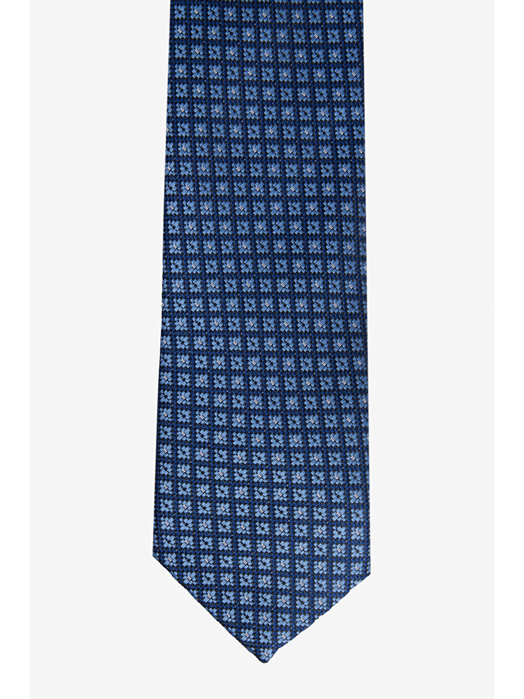 Erkek Mavi Desenli Kravat-1